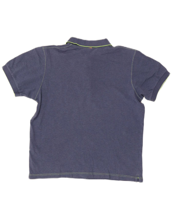 Sun68 Mens Polo Shirt Medium Navy Blue Cotton