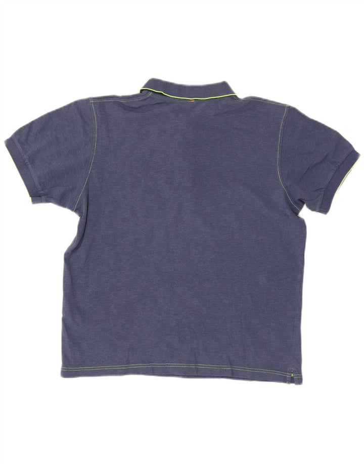 Sun68 Mens Polo Shirt Medium Navy Blue Cotton