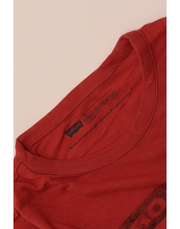 LEVI'S Mens Standard Fit Graphic T-Shirt Top Large Red