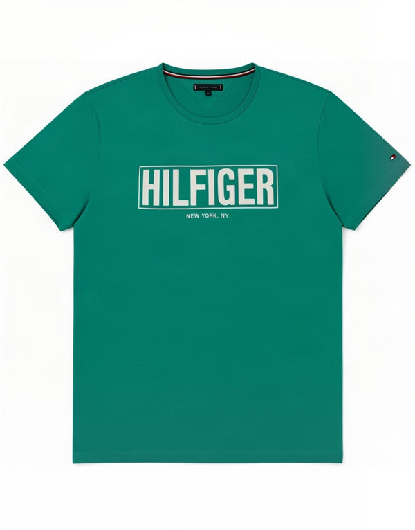 Tommy Hilfiger Mens Graphic T-Shirt Top 2XL Turquoise Cotton