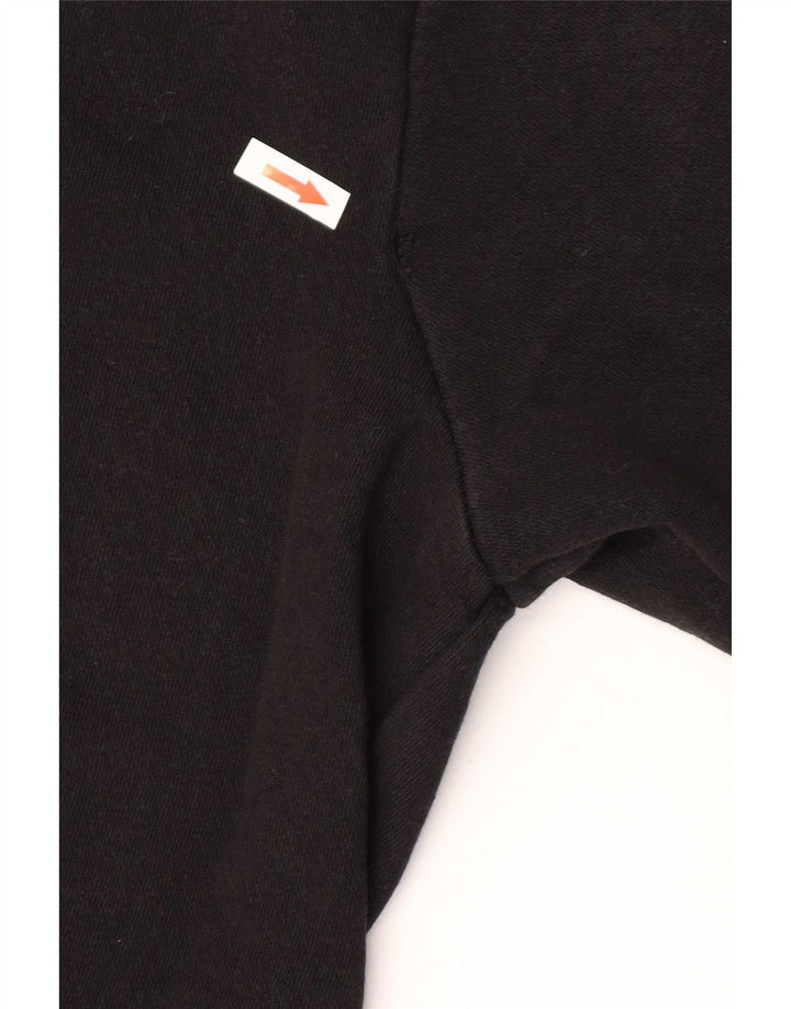 Lotto Mens Graphic Tracksuit Top Jacket Medium Black Colourblock Cotton