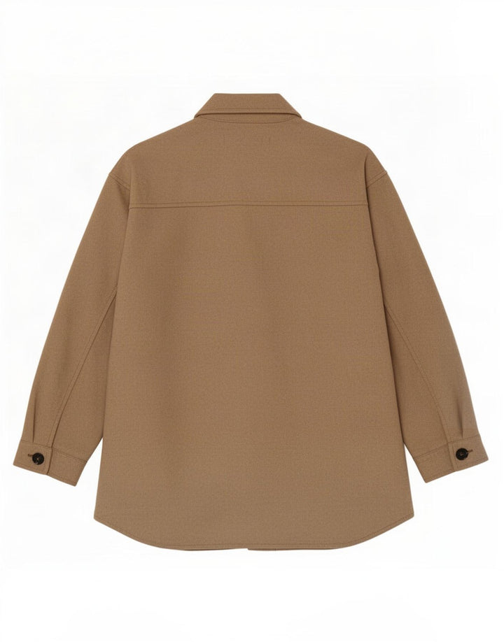 Zara Womens Shacket Oversized Jacket UK 10 Small Brown Polyester