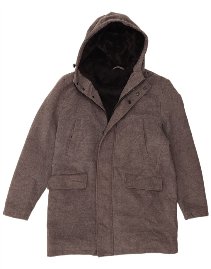 Zara Mens Overcoat UK 38 Medium Grey