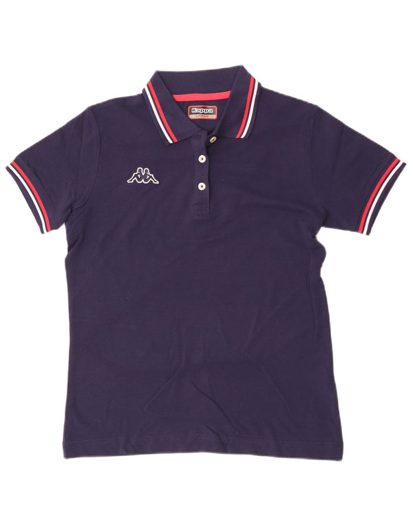 Kappa Womens Polo Shirt UK 14 Large Navy Blue
