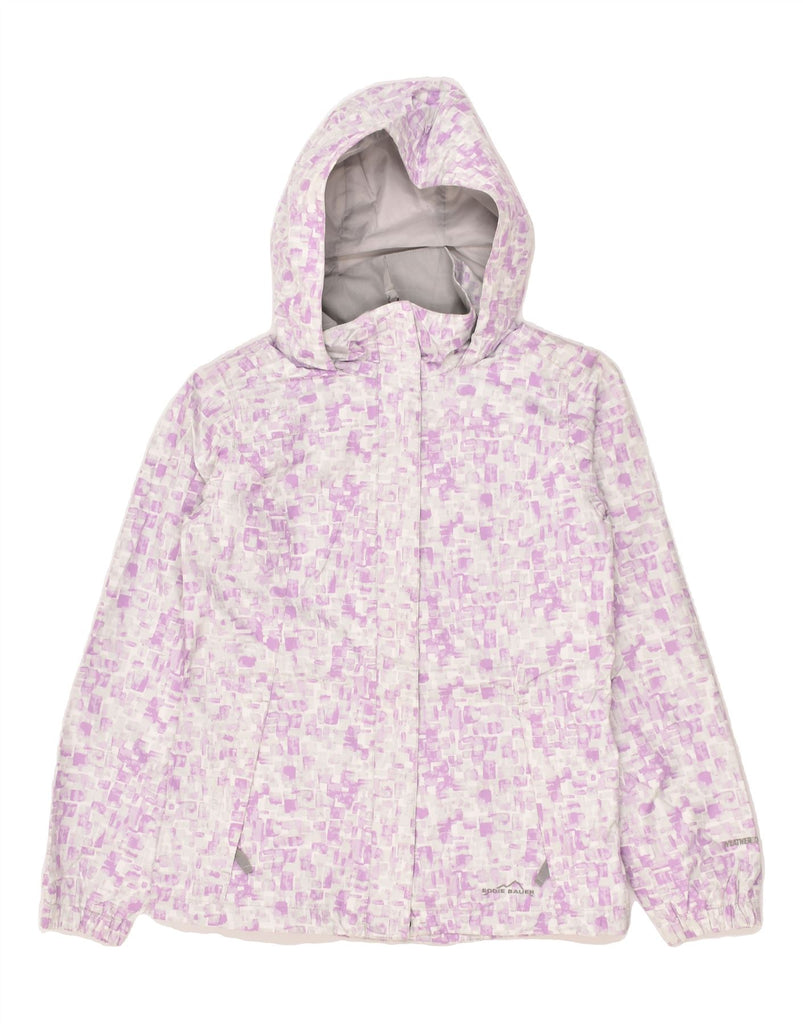 EDDIE BAUER Womens Hooded Windbreaker Jacket UK 10 Small Purple Polyester | Vintage Eddie Bauer | Thrift | Second-Hand Eddie Bauer | Used Clothing | Messina Hembry 