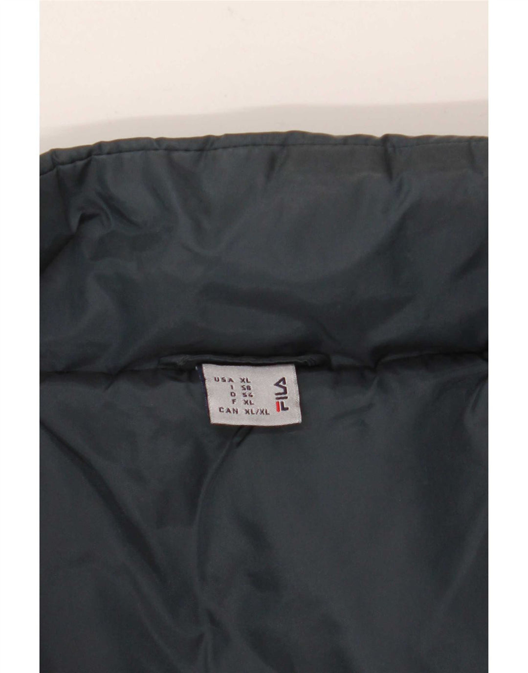 Fila Mens Padded Jacket IT 56 XL Navy Blue Colourblock