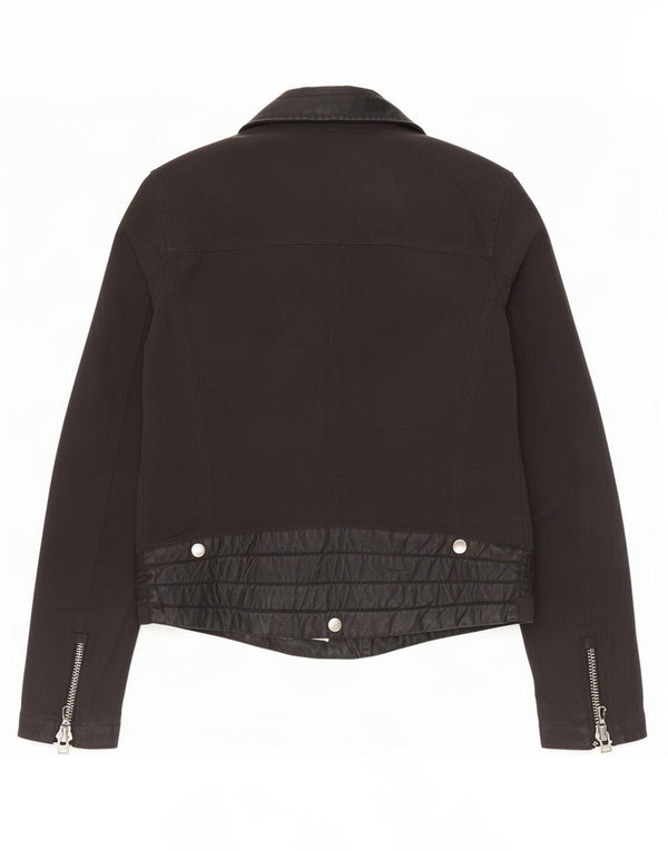Colmar Womens Biker Jacket IT 42 Small Black Nylon