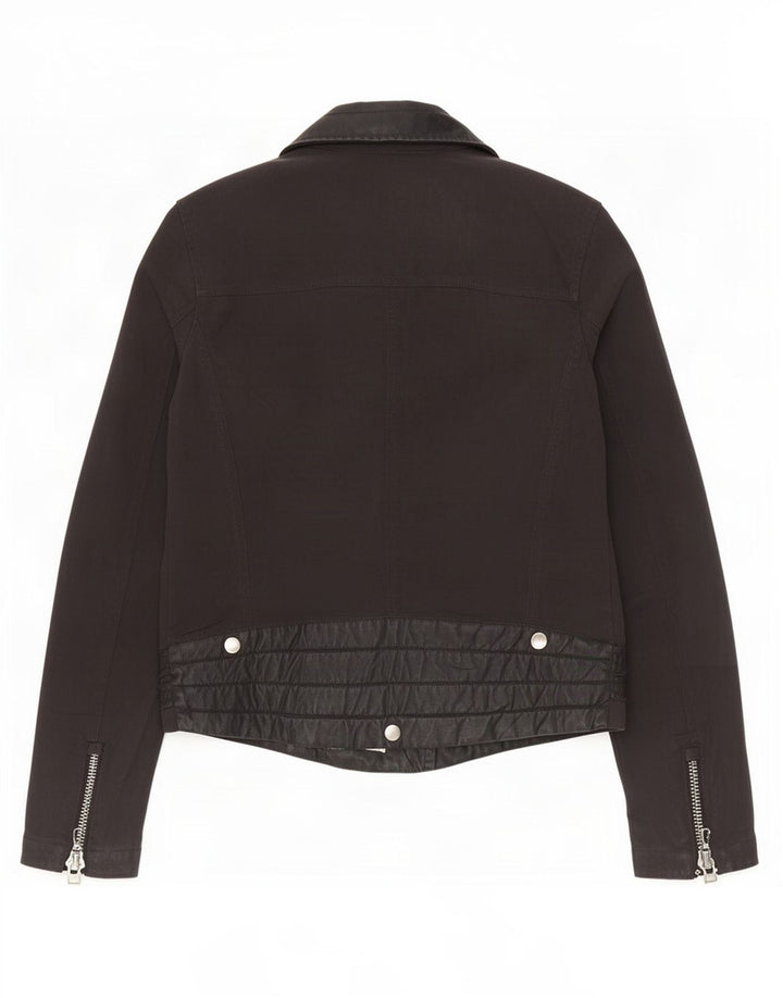 Colmar Womens Biker Jacket IT 42 Small Black Nylon