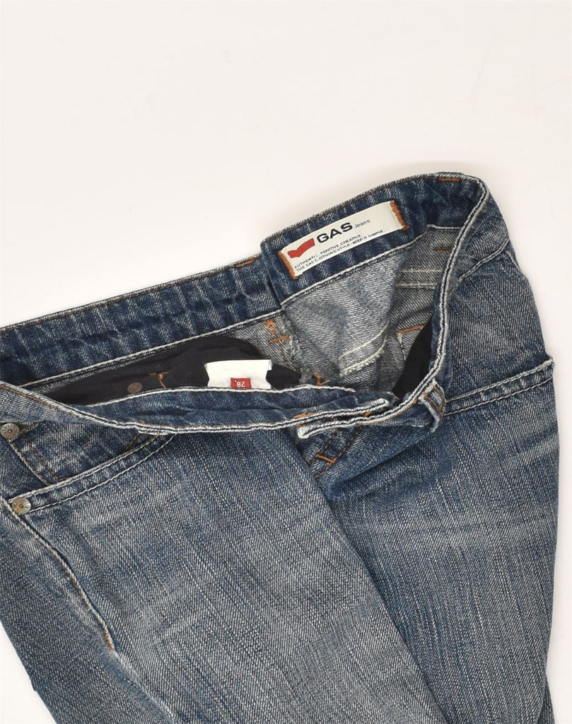 GAS Womens Low Waist Straight Jeans W34 L30 Blue Cotton | Vintage Gas | Thrift | Second-Hand Gas | Used Clothing | Messina Hembry 