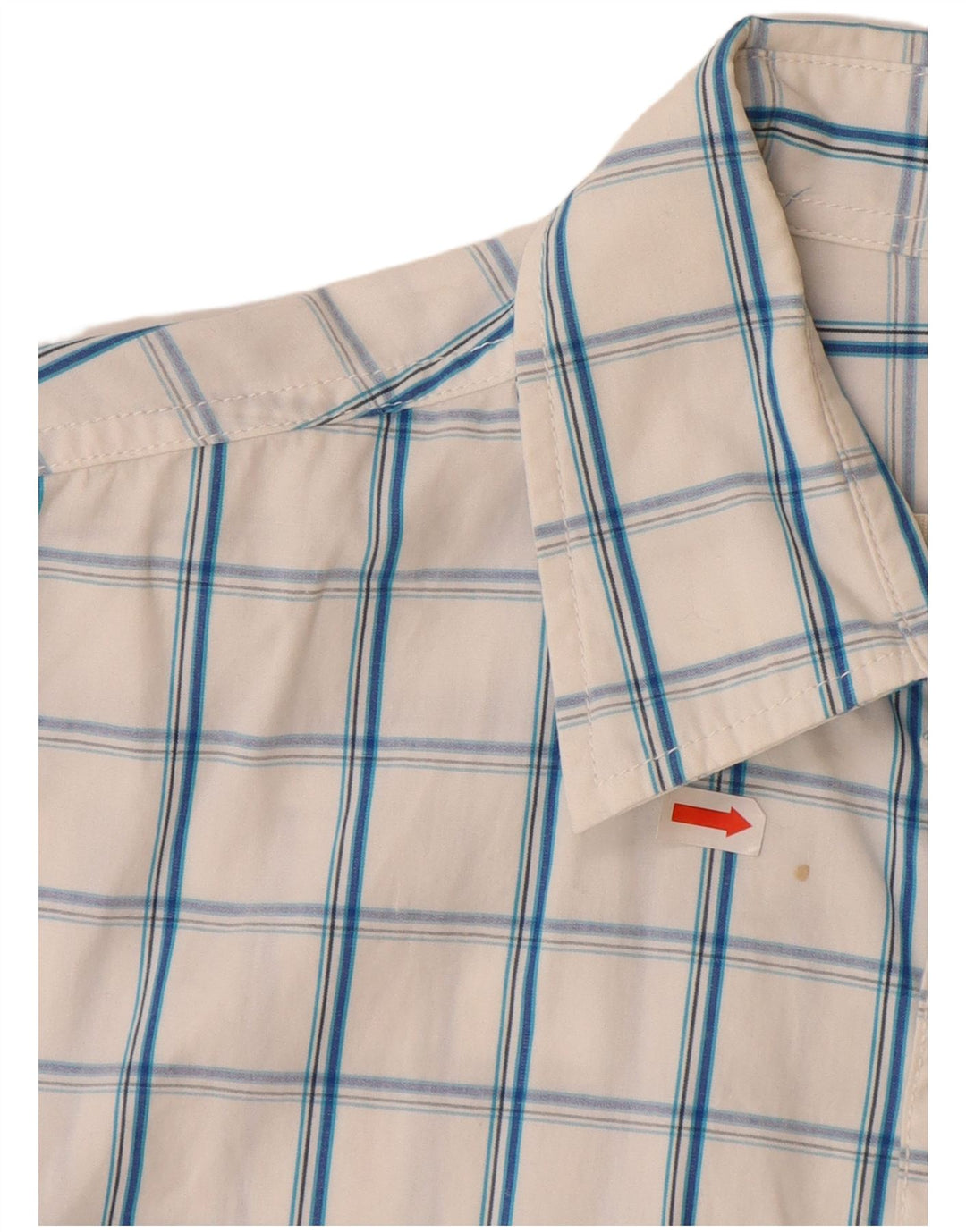 HOLLISTER Boys Short Sleeve Shirt 15-16 Years 2XL White Check