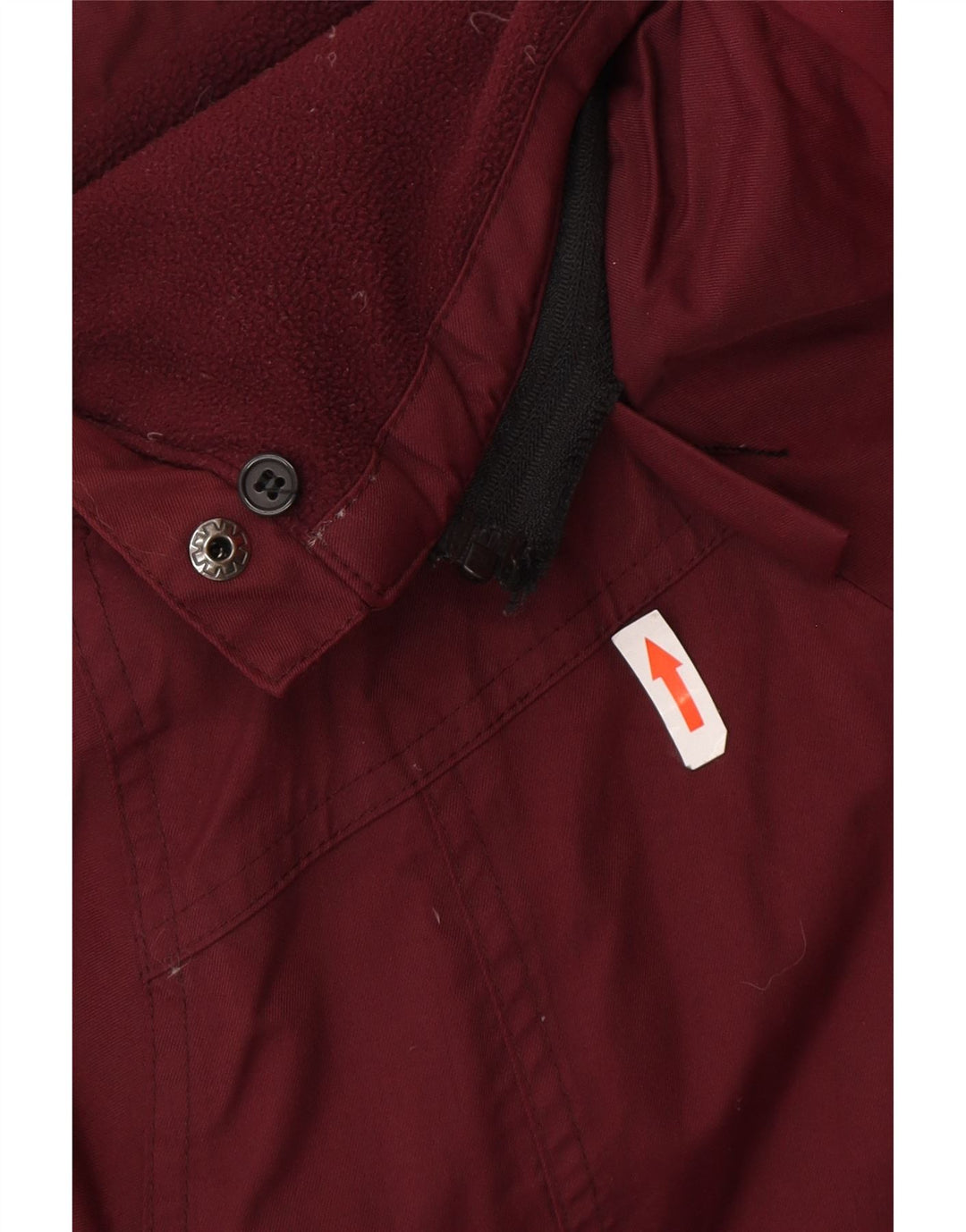 Kangaroos Womens Hooded Parka Jacket UK 14 Large Burgundy Polyamide
