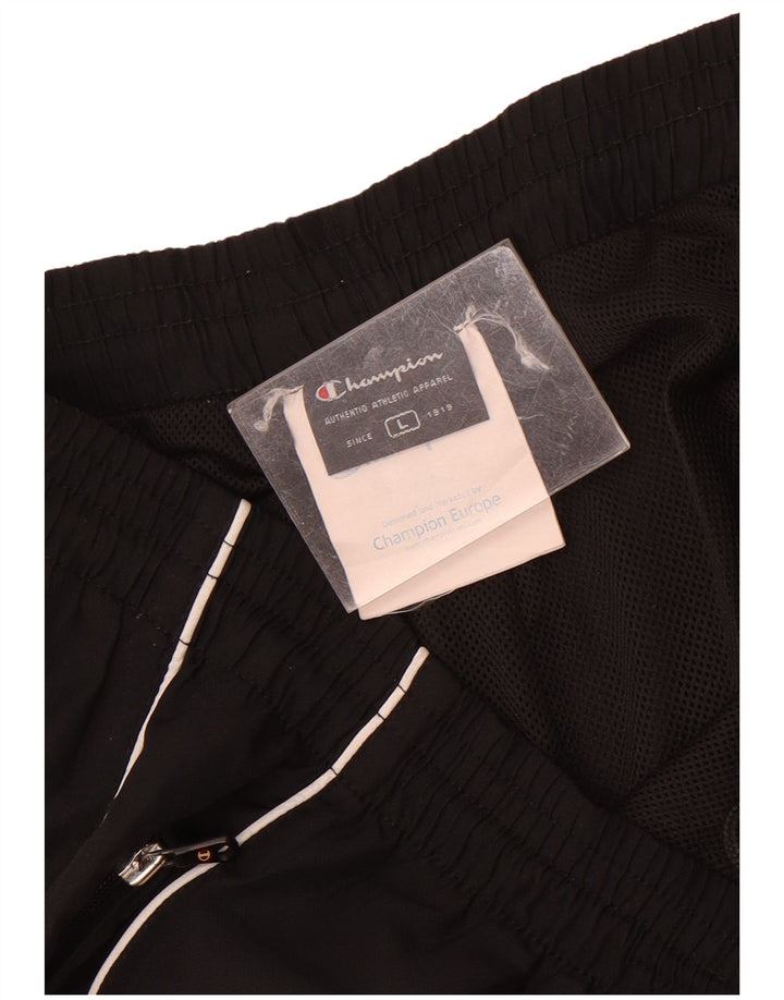 Champion Mens Tracksuit Trousers Joggers Large Black Polyester