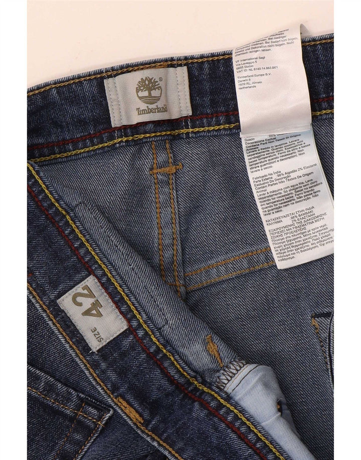 Timberland Mens Straight Jeans W42 L32 Blue Cotton