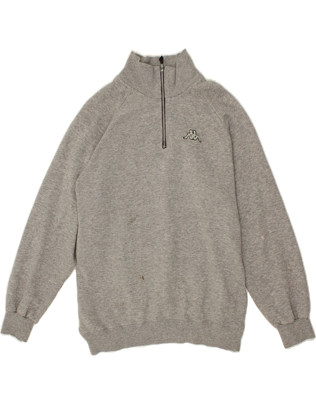 KAPPA Mens Zip Neck Sweatshirt Jumper Large Navy Blue Cotton Vintage Kappa and Second-Hand Kappa from Messina Hembry 