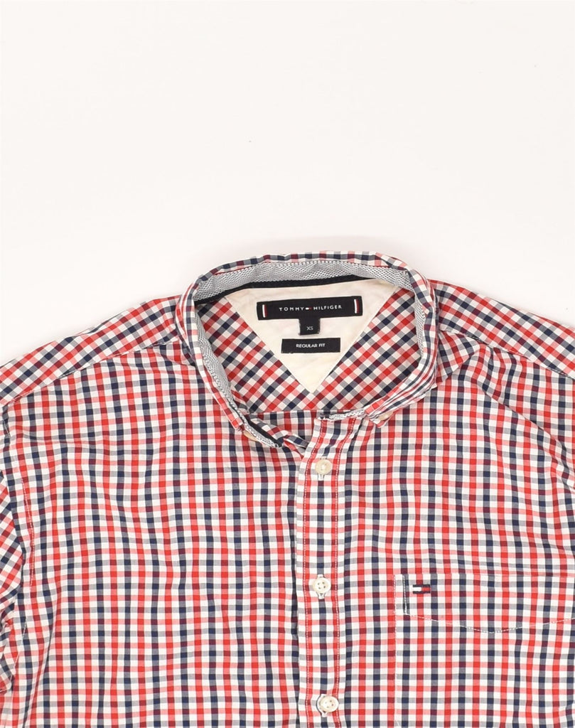 TOMMY HILFIGER Mens Regular Fit Shirt XS Red Gingham Cotton | Vintage Tommy Hilfiger | Thrift | Second-Hand Tommy Hilfiger | Used Clothing | Messina Hembry 