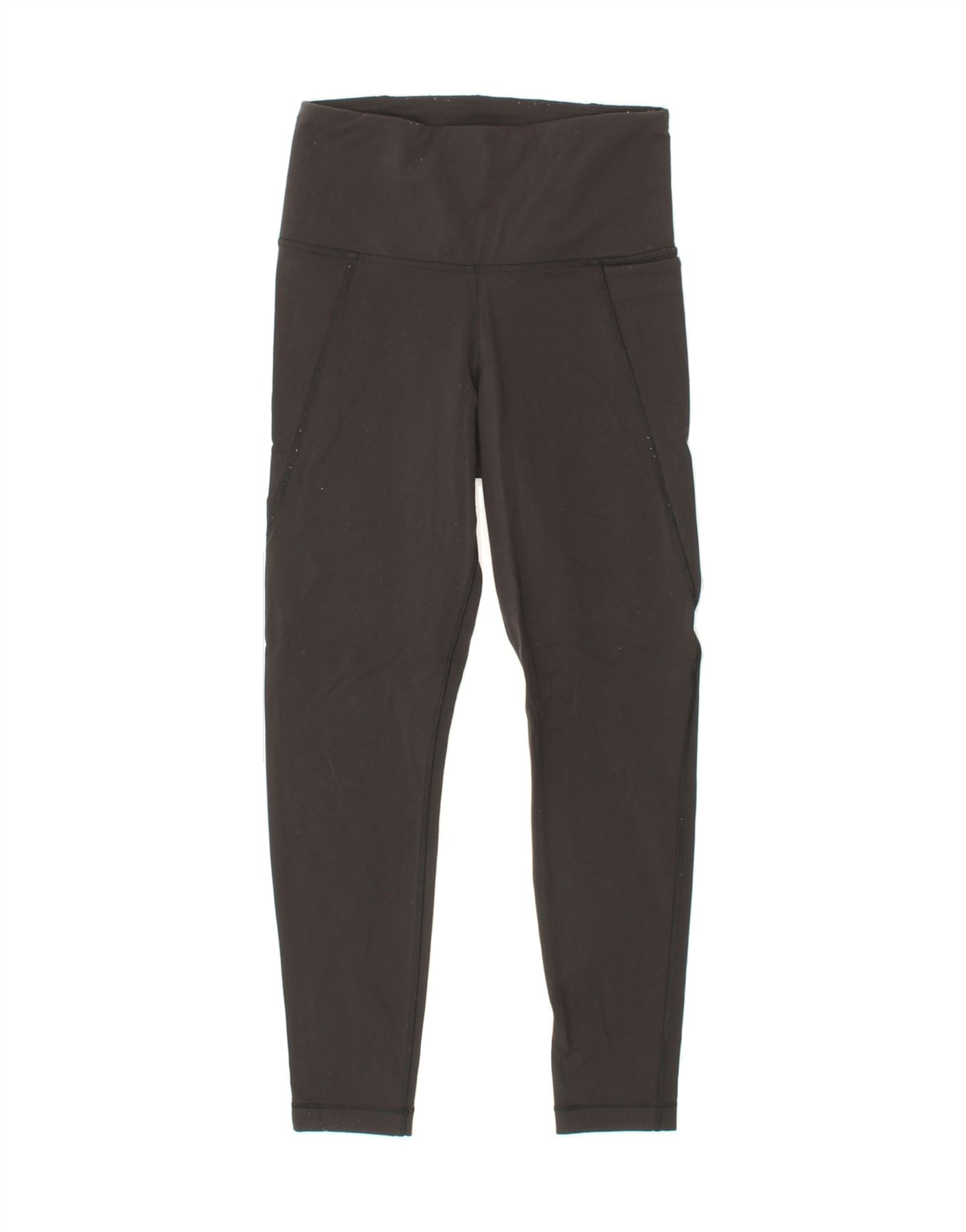 REEBOK Womens Leggings UK Small Black Polyester Vintage