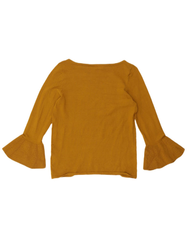 Hobbs Womens Top 3/4 Sleeve UK 10 Small Khaki Viscose