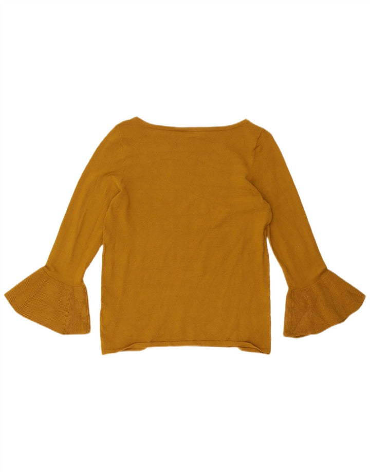 Hobbs Womens Top 3/4 Sleeve UK 10 Small Khaki Viscose