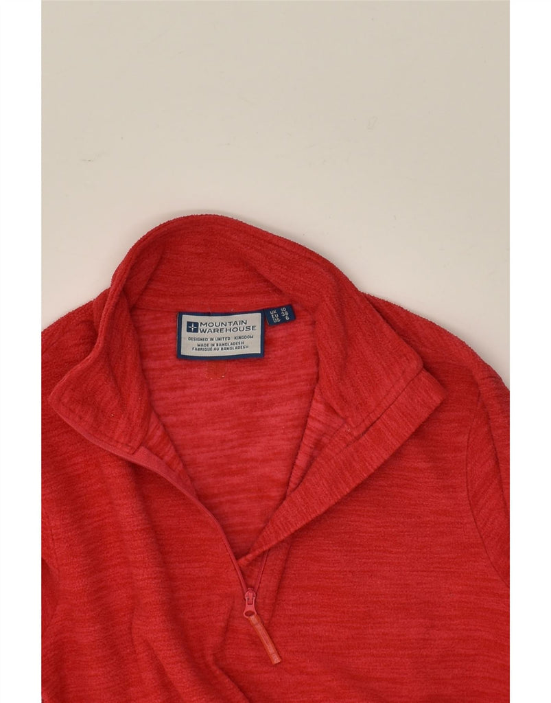 MOUNTAIN WAREHOUSE Womens Zip Neck Fleece Jumper UK 10 Small  Red | Vintage Mountain Warehouse | Thrift | Second-Hand Mountain Warehouse | Used Clothing | Messina Hembry 