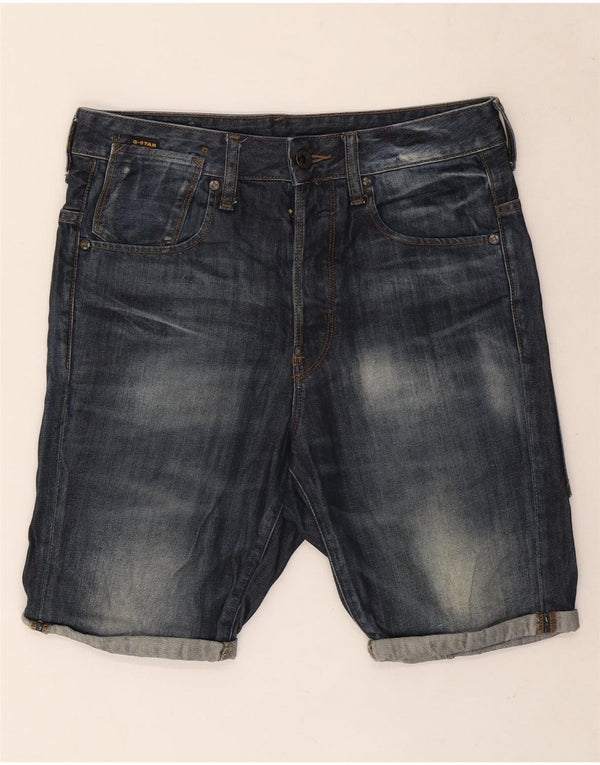 G-Star Mens Denim Shorts W29 Small Blue Cotton