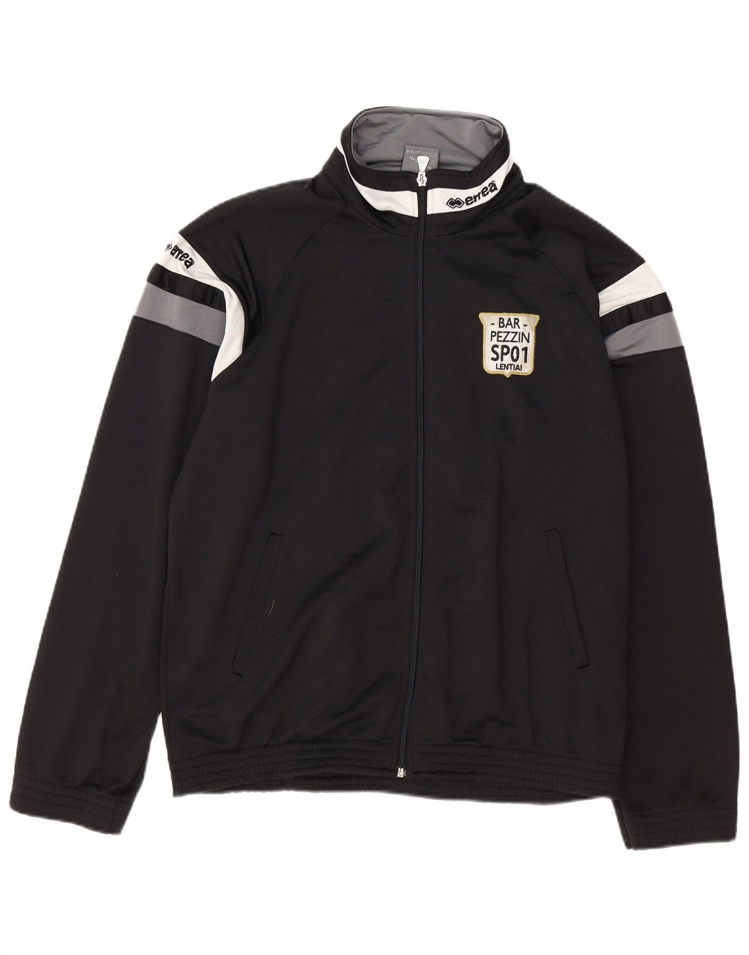 ERREA Mens Graphic Tracksuit Top Jacket Large Black Polyester