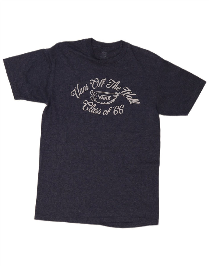 VANS Mens Graphic T-Shirt Top Medium Navy Blue