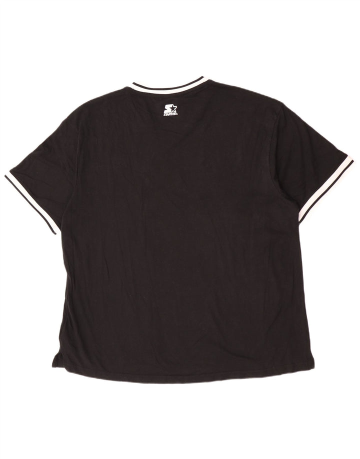 Starter Mens BLACK LABEL T-Shirt Top Large Black Cotton
