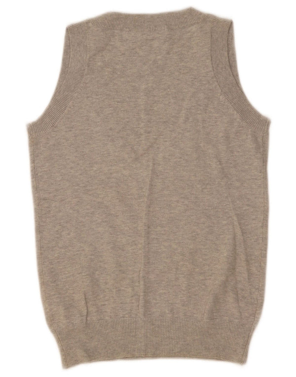 Zara Womens Vest Tank Top UK 8 Small Grey Flecked Cotton