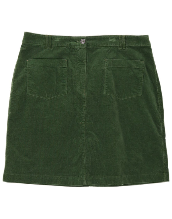 White Stuff Womens Mini Corduroy Skirt UK 16 Large W36  Green Cotton