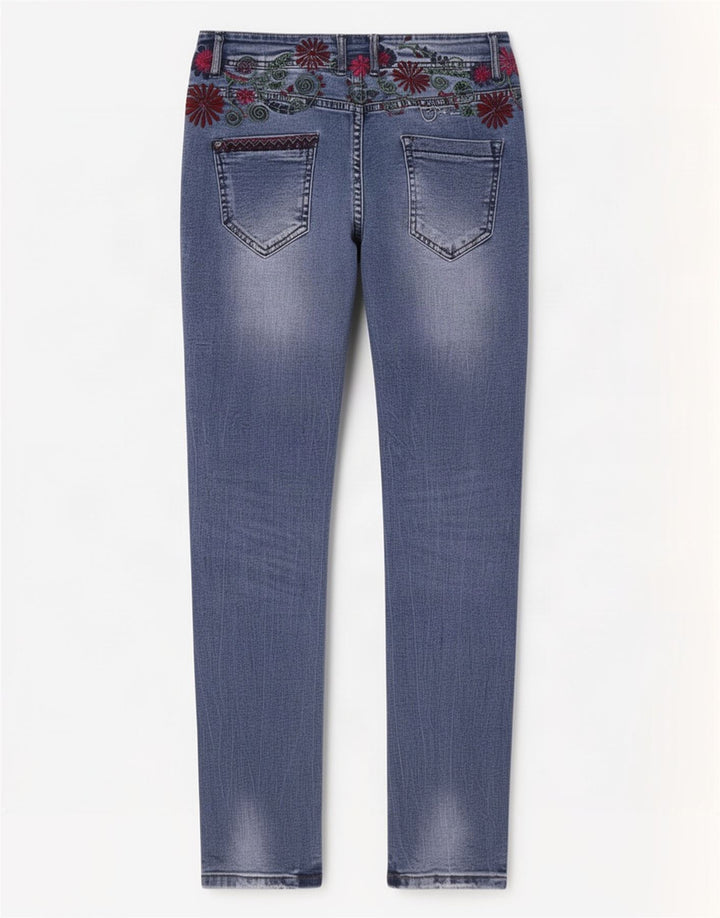 Desigual Womens Slim Jeans W26 L29 Blue Polyester
