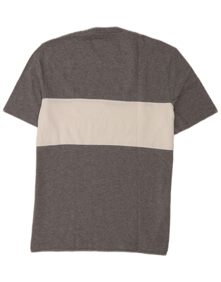 Lyle & Scott Mens Graphic T-Shirt Top Large Grey Colourblock Cotton