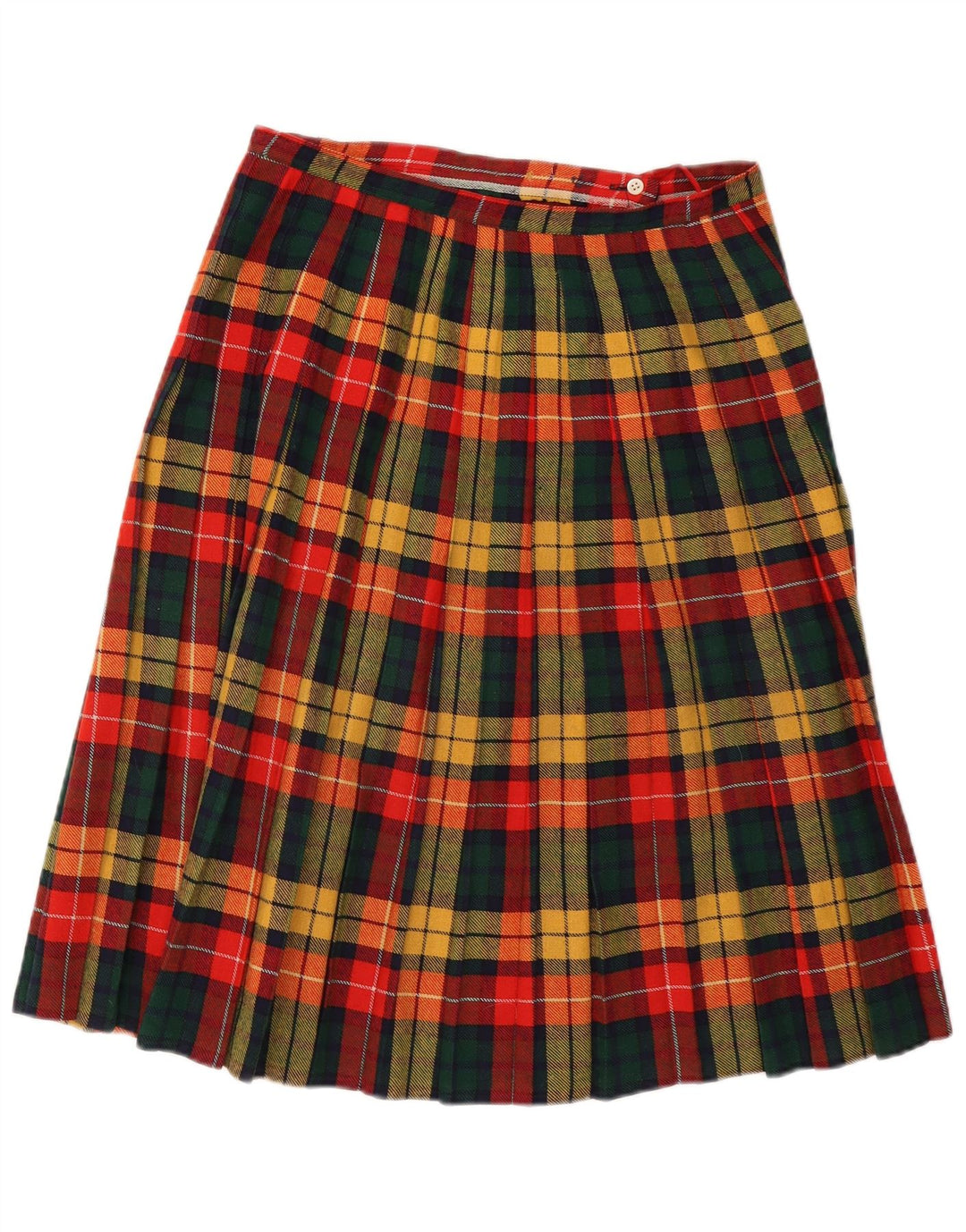 Vintage Womens Geometrical Wrap Skirt IT 44 Medium W29 Multicoloured Plaid