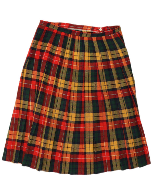 Vintage Womens Geometrical Wrap Skirt IT 44 Medium W29 Multicoloured Plaid