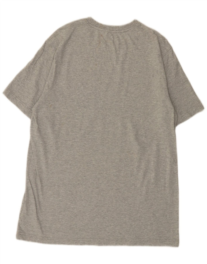 Champion Mens Graphic T-Shirt Top Large Grey Flecked Cotton