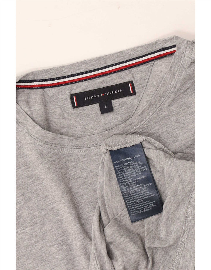 Tommy Hilfiger Mens T-Shirt Top Small Grey Flecked Cotton