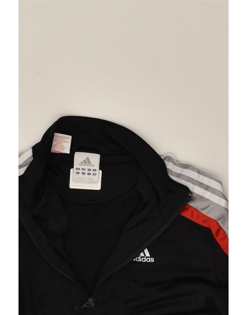 ADIDAS Boys Tracksuit Top Jacket 11-12 Years Black Colourblock Polyester | Vintage Adidas | Thrift | Second-Hand Adidas | Used Clothing | Messina Hembry 