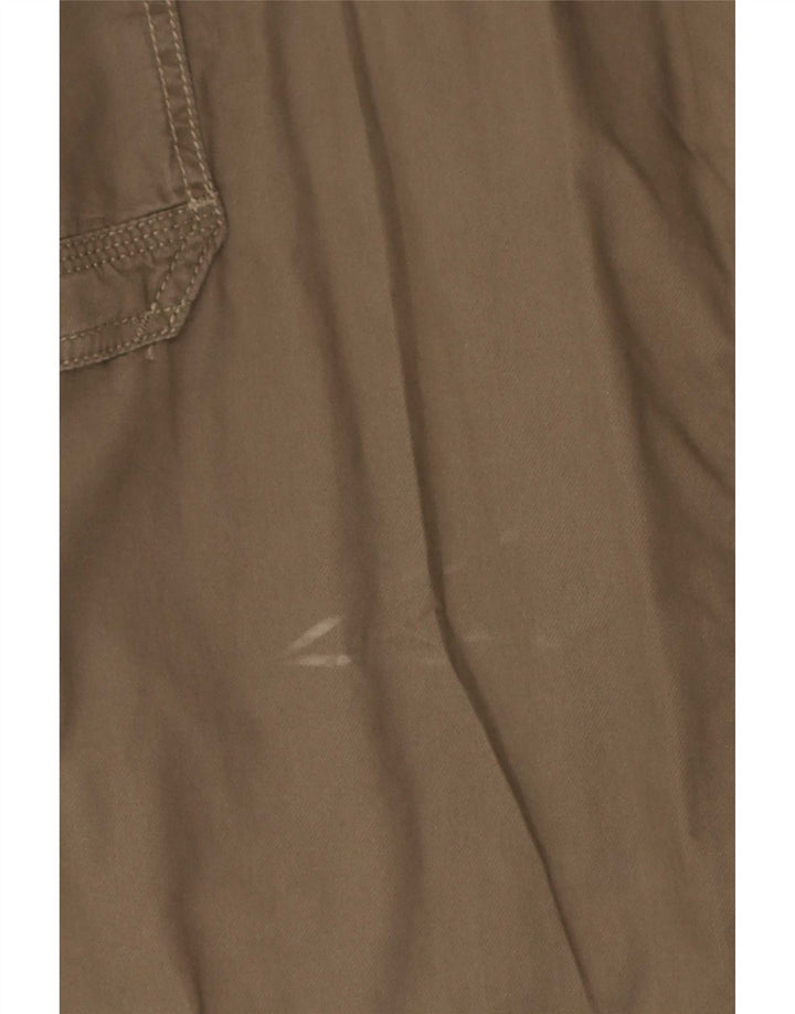 Marks & Spencer Mens Straight Cargo Trousers W40 L29 Brown Cotton