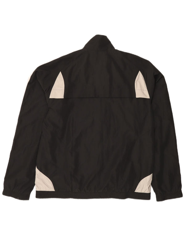 Adidas Mens Tracksuit Top Jacket UK 42/44 Large Black Colourblock Polyester