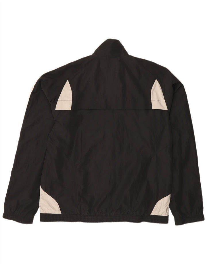 Adidas Mens Tracksuit Top Jacket UK 42/44 Large Black Colourblock Polyester