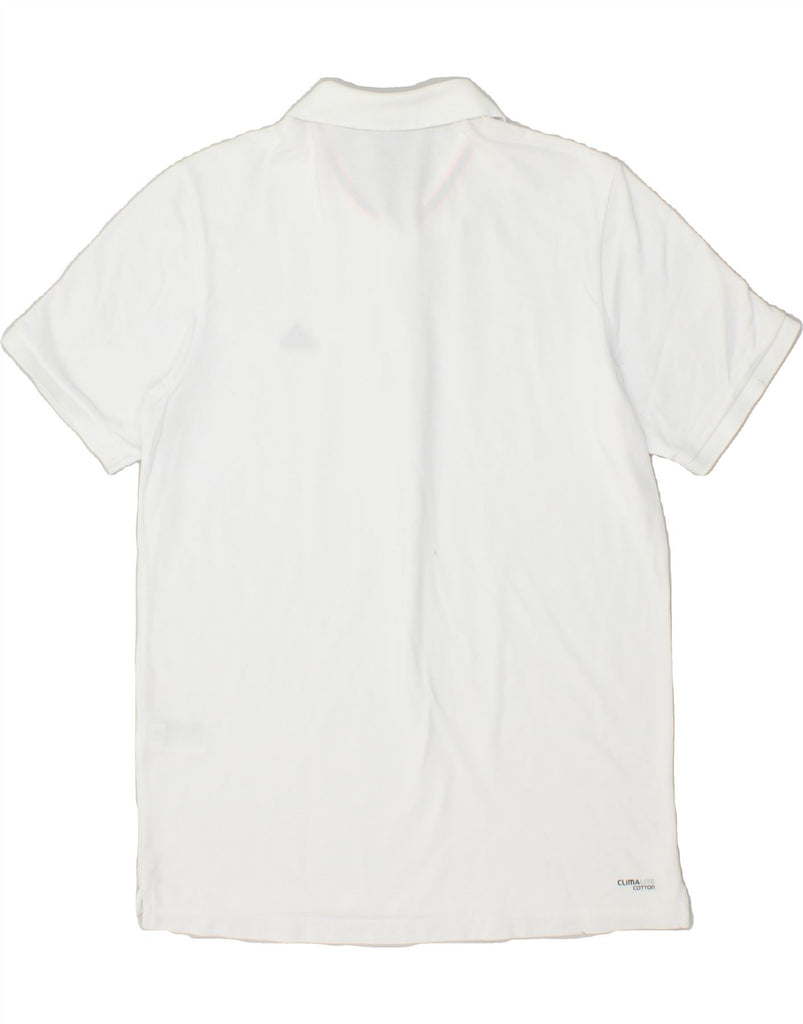 ADIDAS Mens Polo Shirt Large White Cotton | Vintage Adidas | Thrift | Second-Hand Adidas | Used Clothing | Messina Hembry 