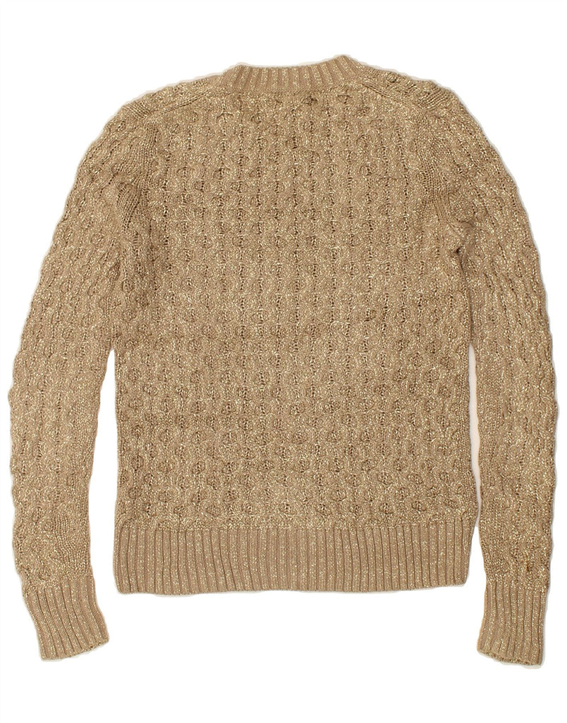 J. CREW Womens Crew Neck Jumper Sweater UK 12 Medium Beige Cotton Vintage J. Crew and Second-Hand J. Crew from Messina Hembry 