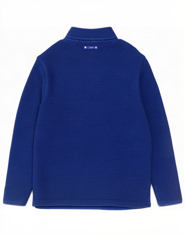 Weird Fish Mens Zip Neck Jumper Sweater XL Blue Cotton