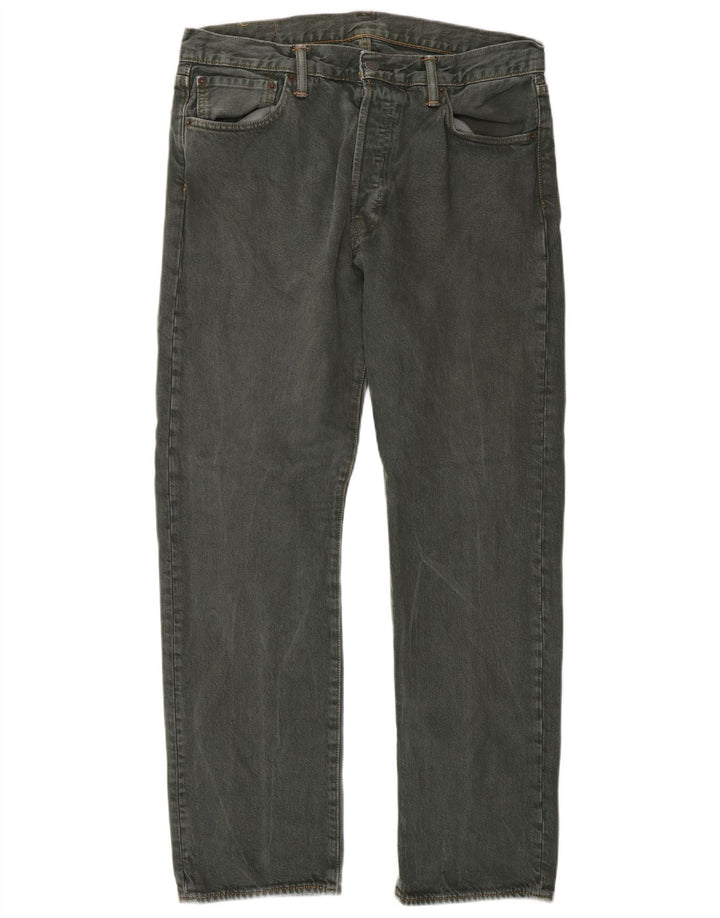 Levi's Mens 501 Straight Jeans W34 L30 Grey Cotton