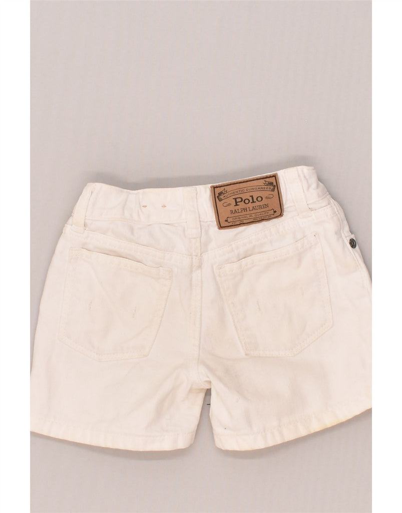 POLO RALPH LAUREN Girls Denim Shorts 3-4 Years W20  White Cotton | Vintage Polo Ralph Lauren | Thrift | Second-Hand Polo Ralph Lauren | Used Clothing | Messina Hembry 