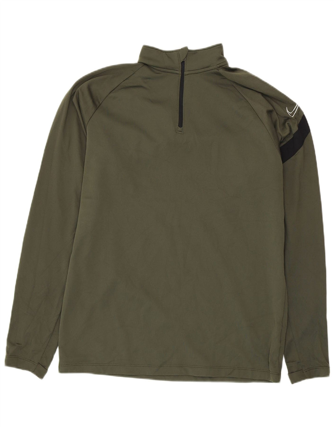 NIKE Mens Dri Fit Graphic Pullover Tracksuit Top Medium Khaki Colourblock