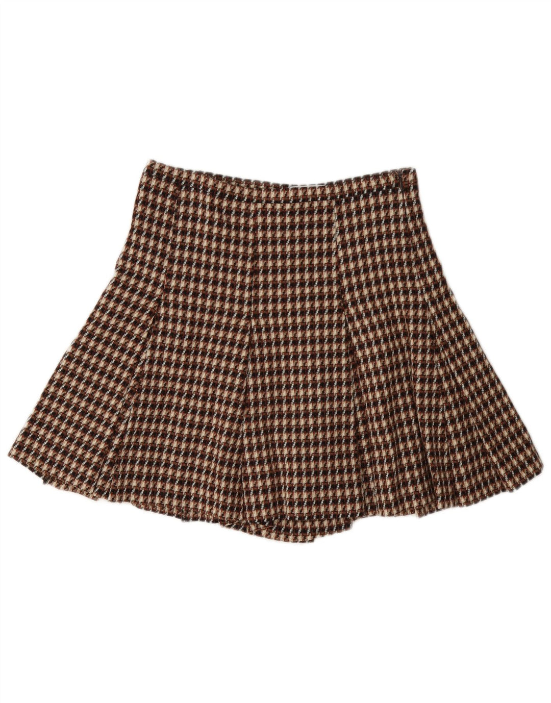 i Blues Womens Cullotes Shorts UK 8 Small W27 Brown Check Wool