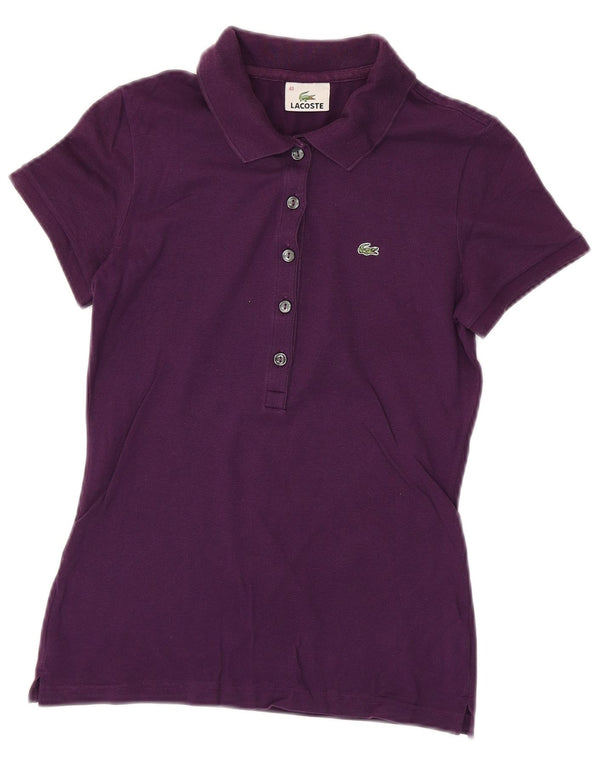 Lacoste Womens Polo Shirt Size 40 Medium Purple Cotton