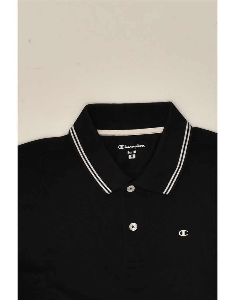 CHAMPION Mens Easy Fit Polo Shirt Medium Black | Vintage Champion | Thrift | Second-Hand Champion | Used Clothing | Messina Hembry 