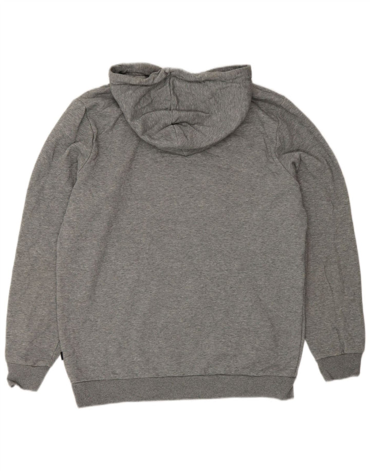 PUMA Mens Graphic Hoodie Jumper Medium Grey Cotton