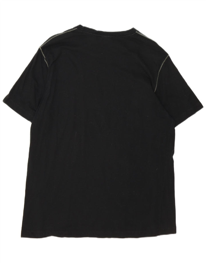TRUSSARDI JEANS Mens Graphic T-Shirt Top XL Black